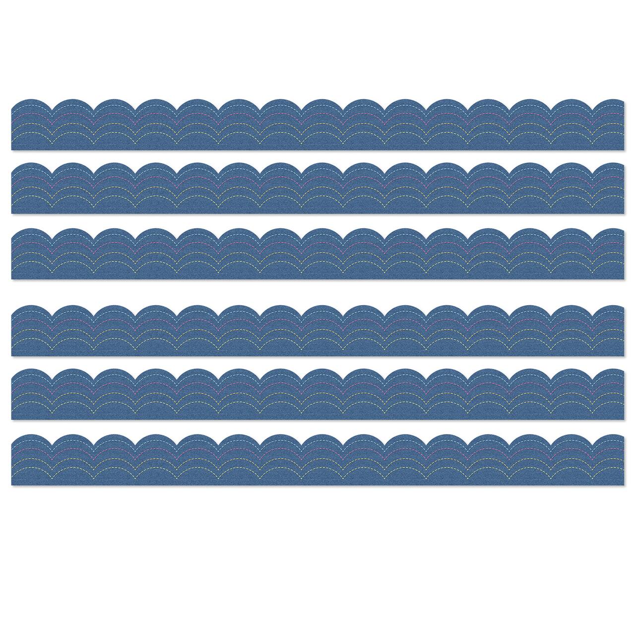Carson Dellosa® Cool Denim Scalloped Borders Sets, 6ct.